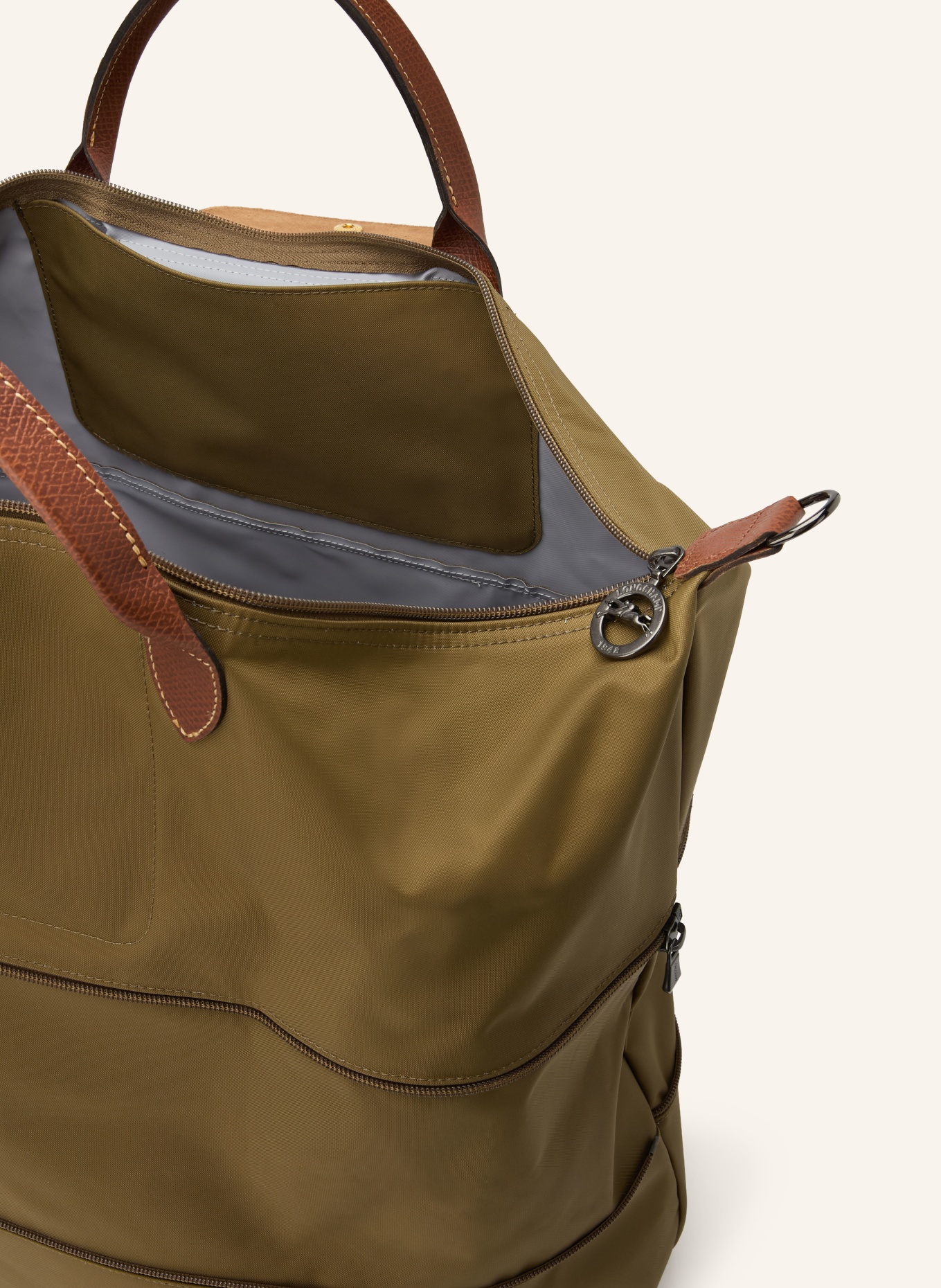 LONGCHAMP Weekender LE PLIAGE: OLIV / BRAUN