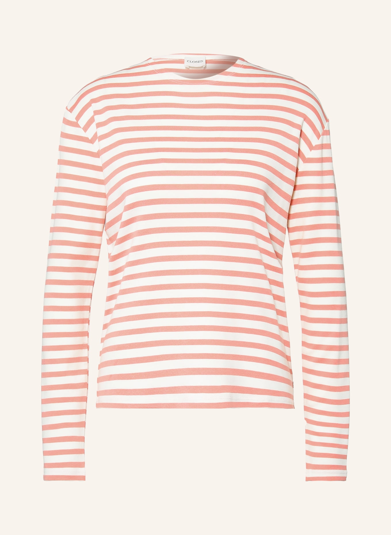 CLOSED Longsleeve: ECRU / LICHTROOD