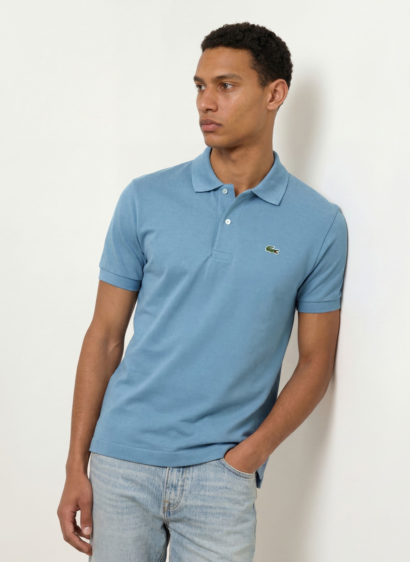 LACOSTE Pikétröja Classic Fit: LJUSBLÅ
