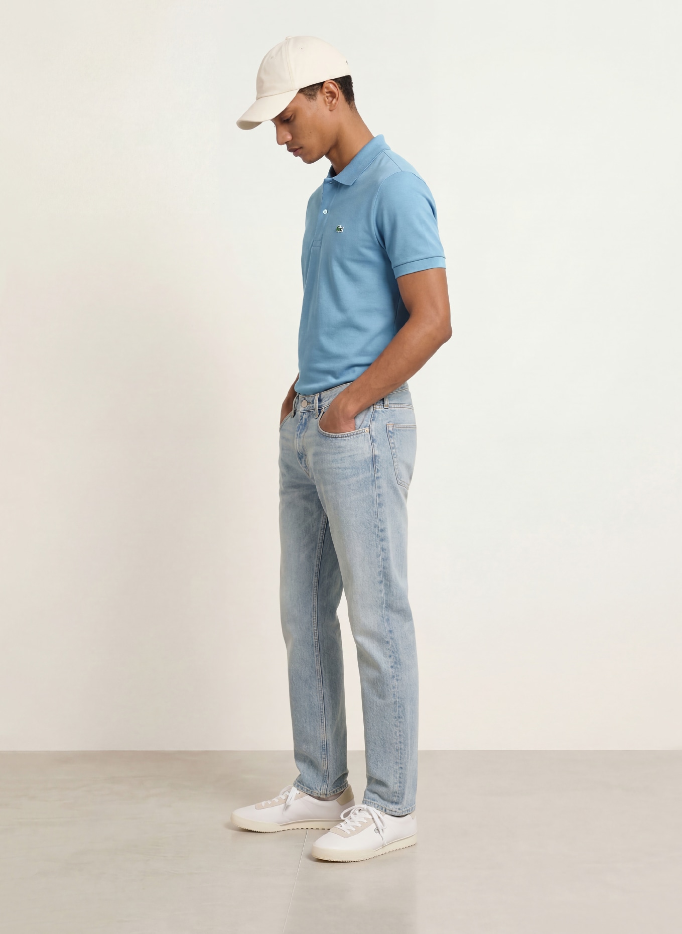 LACOSTE Pikétröja Classic Fit: LJUSBLÅ