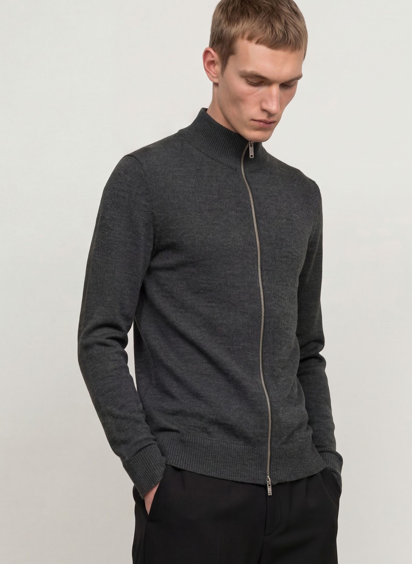 DRYKORN Strickjacke ANTONIO: DUNKELGRAU