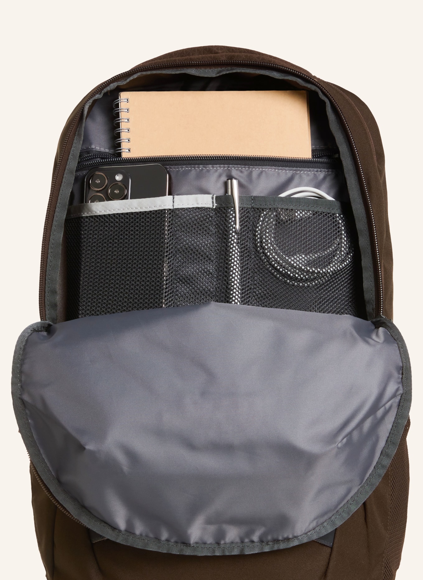 THE NORTH FACE VAULT 26 l backpack with laptop compartment: DARK BROWN / TAUPE