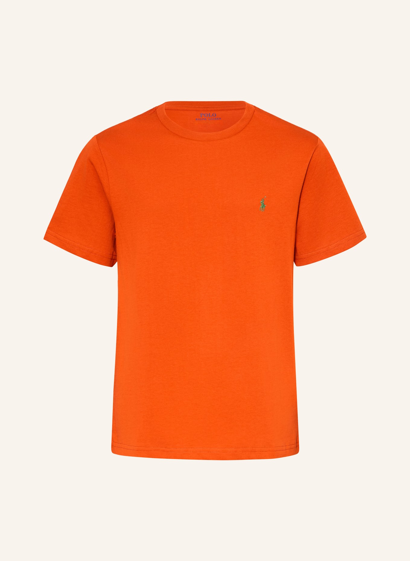 POLO RALPH LAUREN T-shirt: DARK ORANGE / GREEN