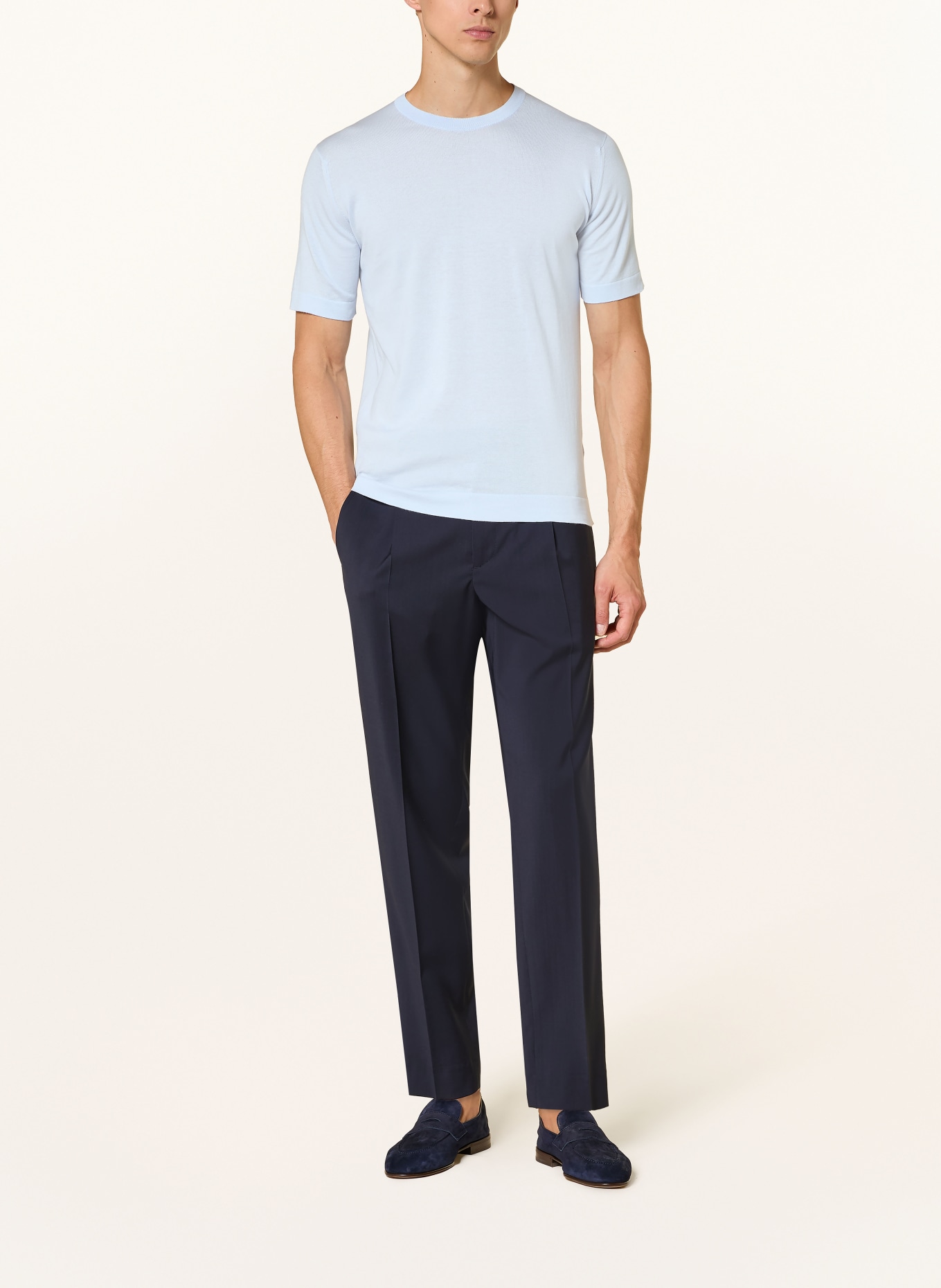 JOHN SMEDLEY T-shirt LORCA: BLEU CLAIR