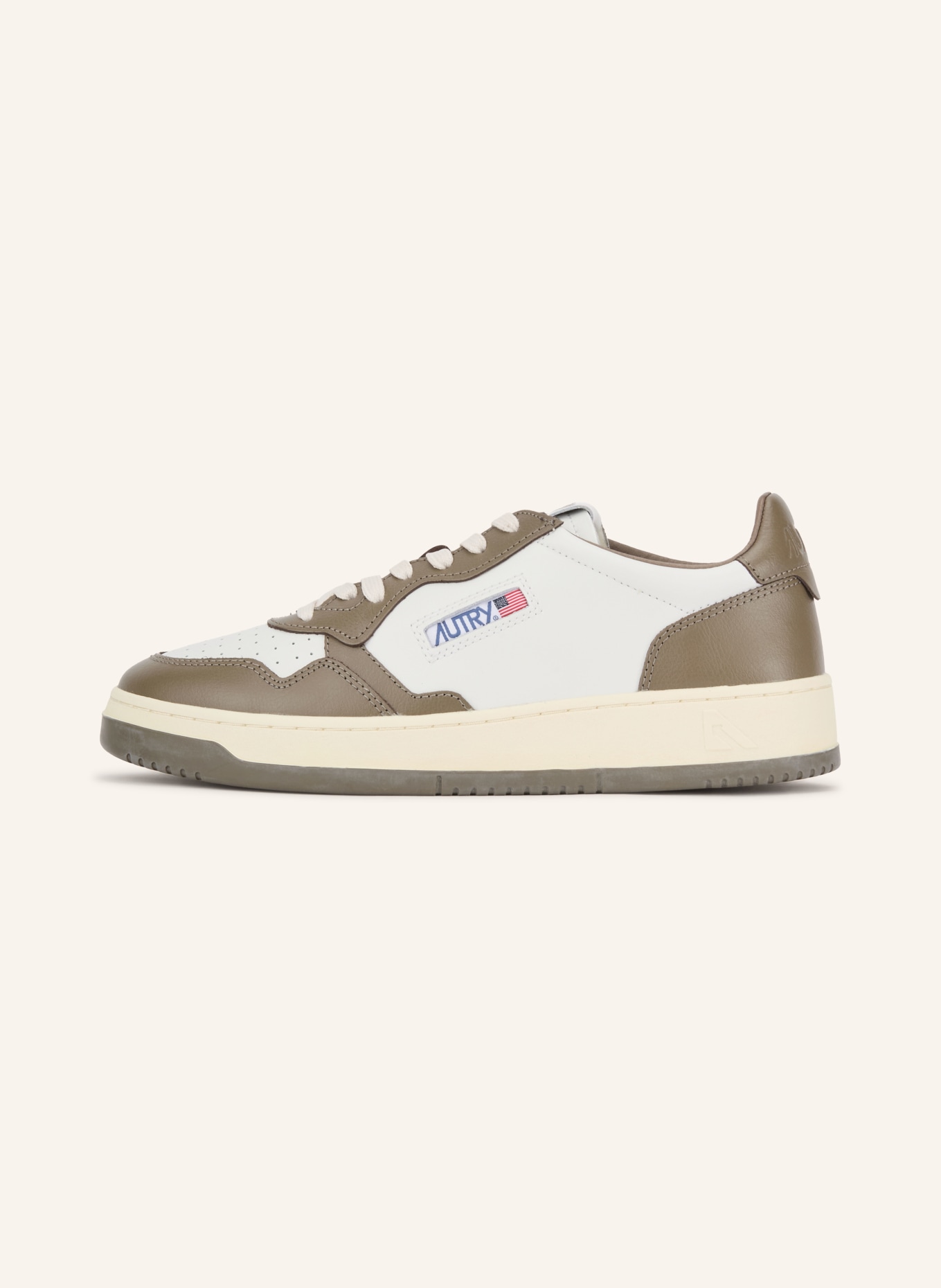 AUTRY Baskets MEDALIST LOW: BLANC / TAUPE