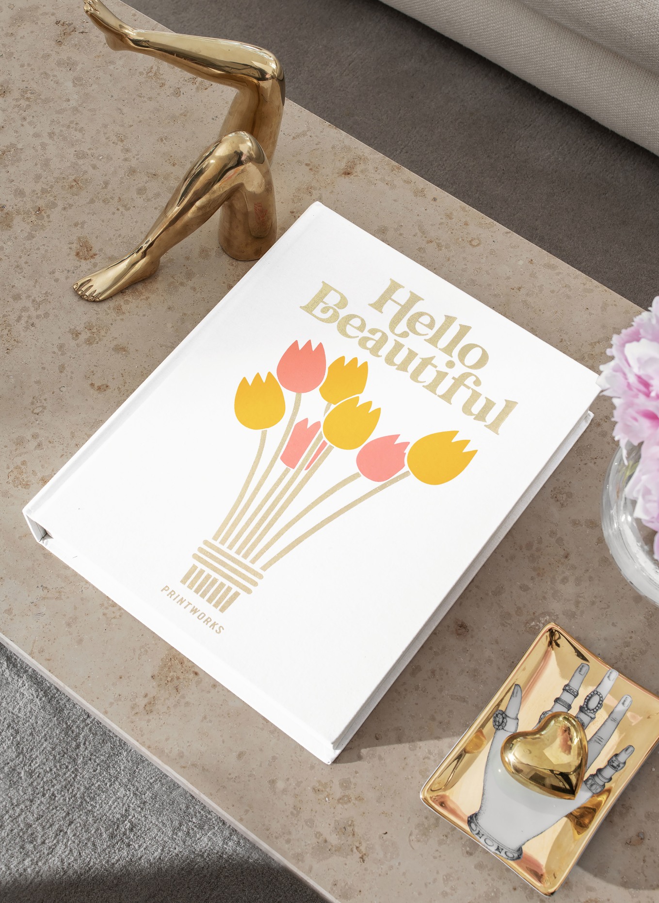 PRINTWORKS Fotoalbum HELLO BEAUTIFUL: CREME / GULD / ORANGE