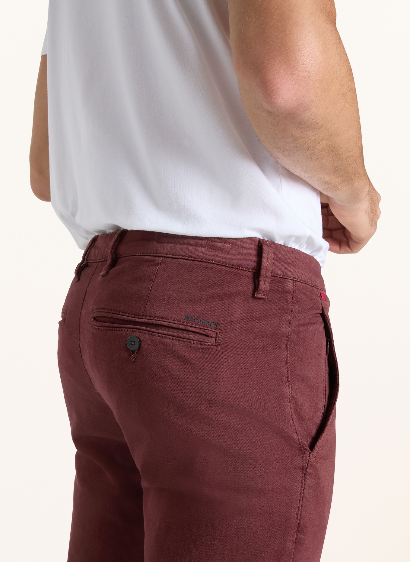 MAC Chino DRIVER Modern Fit: MÖRKRÖD