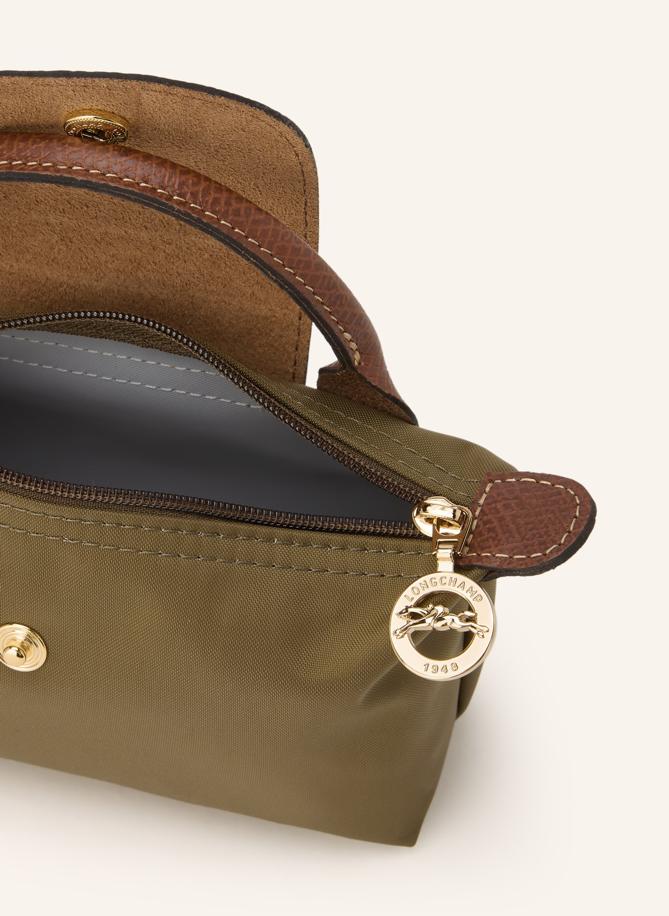 LONGCHAMP Pouch LE PLIAGE ORIGINAL: OLIV / BRAUN