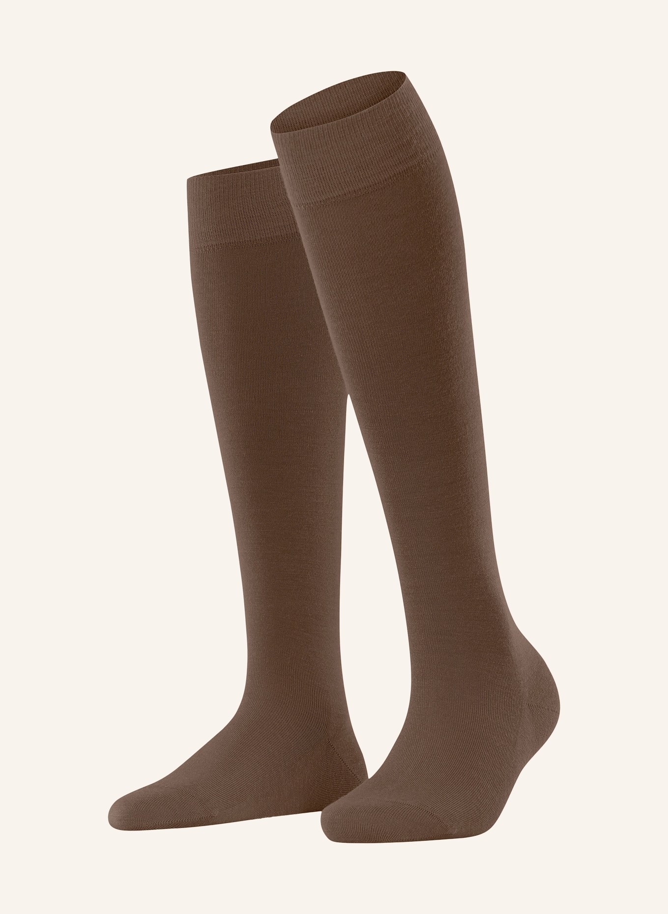 FALKE Knee high stockings SOFTMERINO with merino wool: 5520 CAPPUCINO