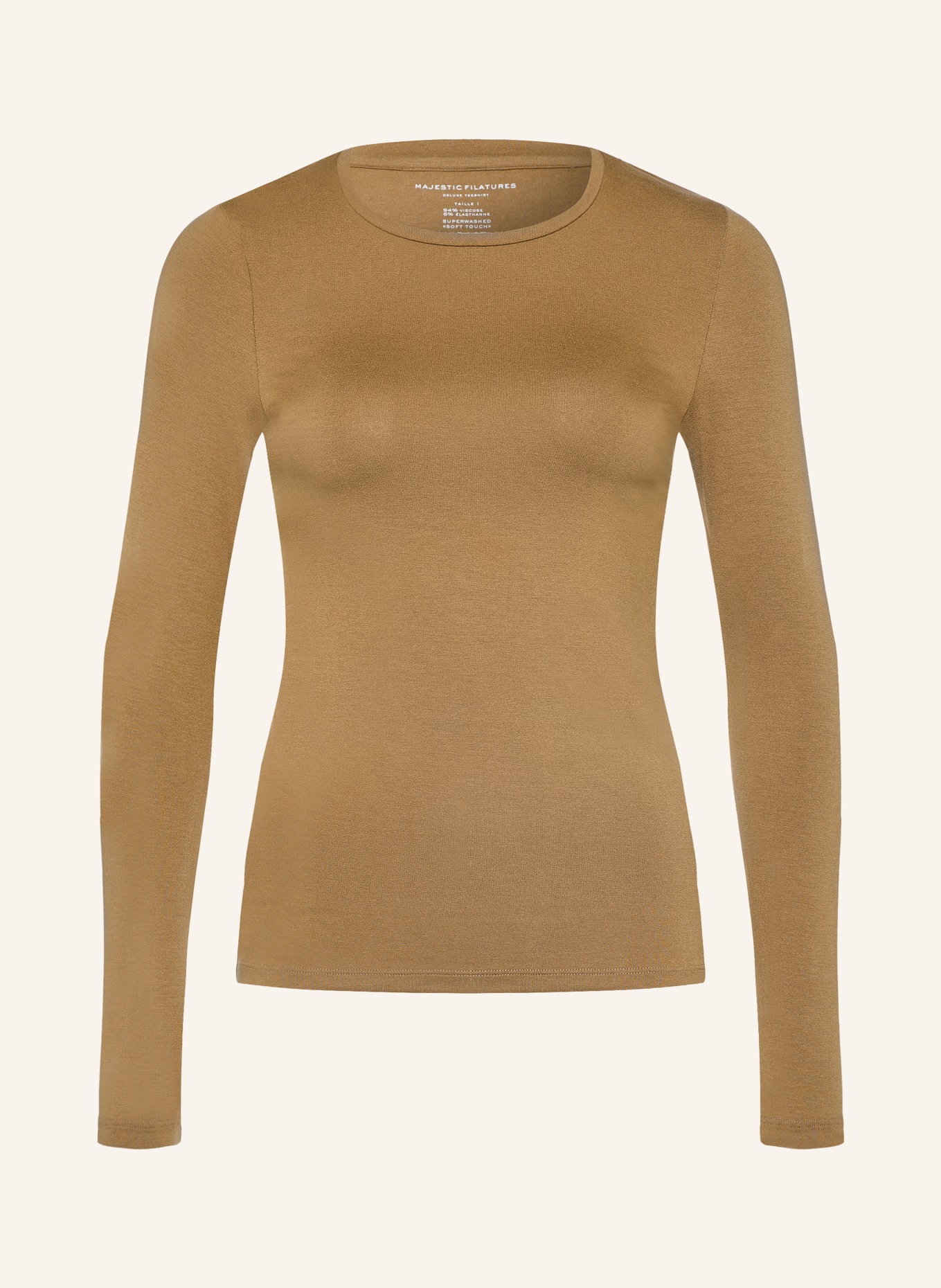 MAJESTIC FILATURES Longsleeve: CAMEL