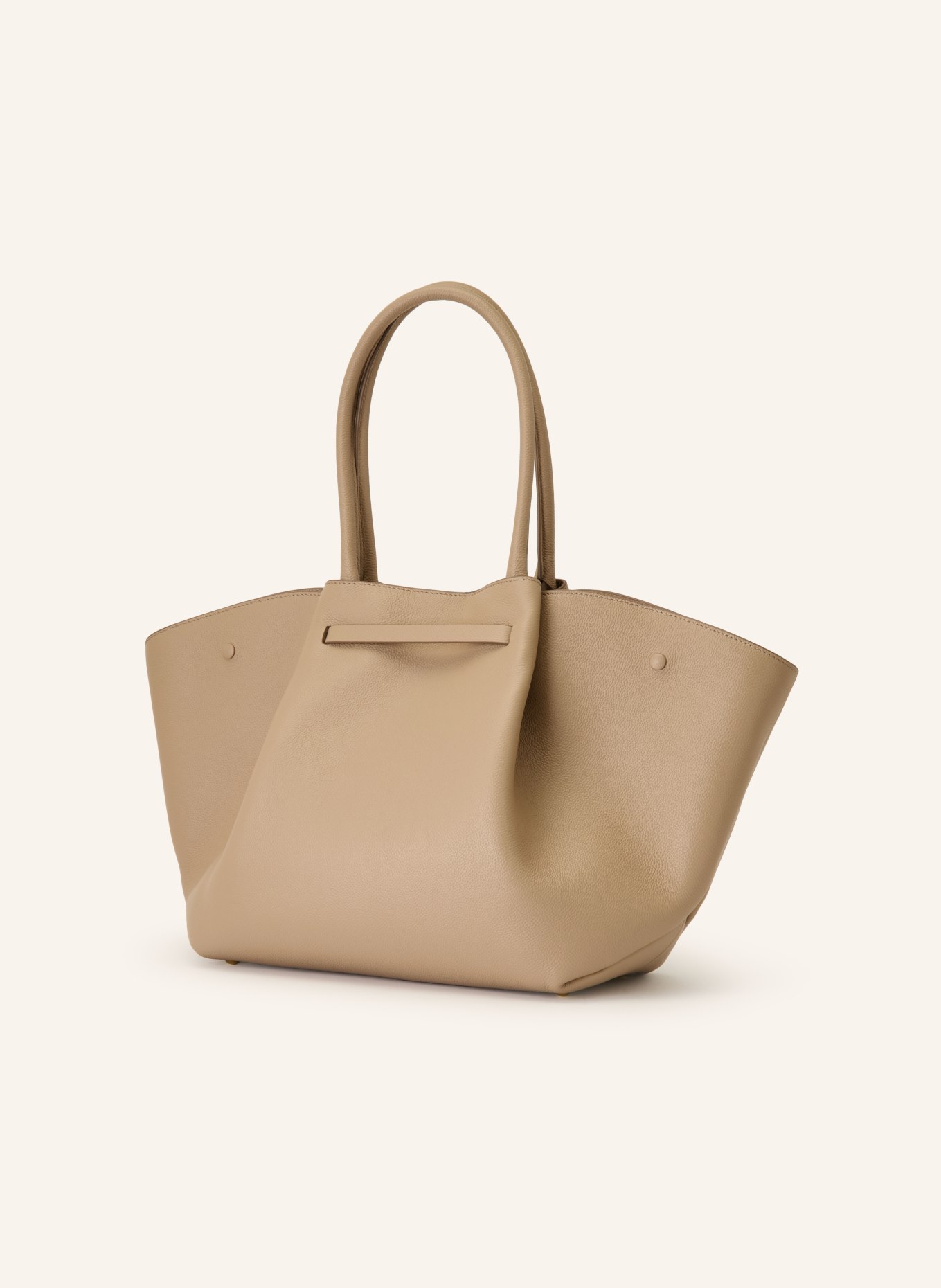 DEMELLIER Shopper THE NEW YORK LARGE: BEIGE / GULD