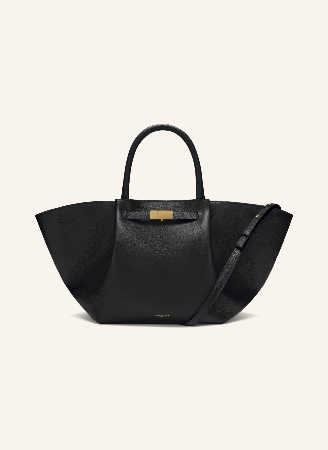 DEMELLIER THE MIDI NEW YORK handbag: BLACK