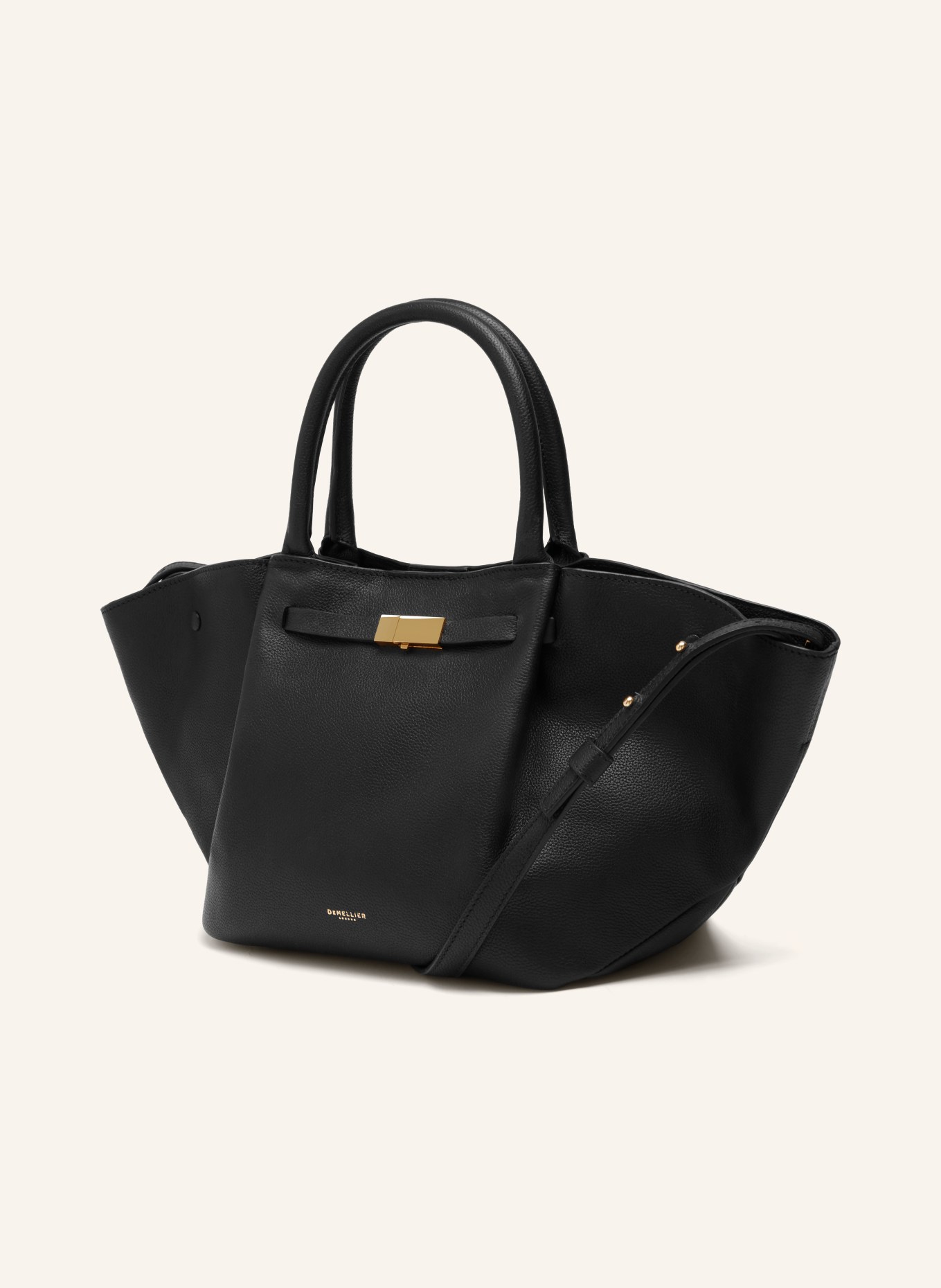 DEMELLIER THE MIDI NEW YORK handbag: BLACK