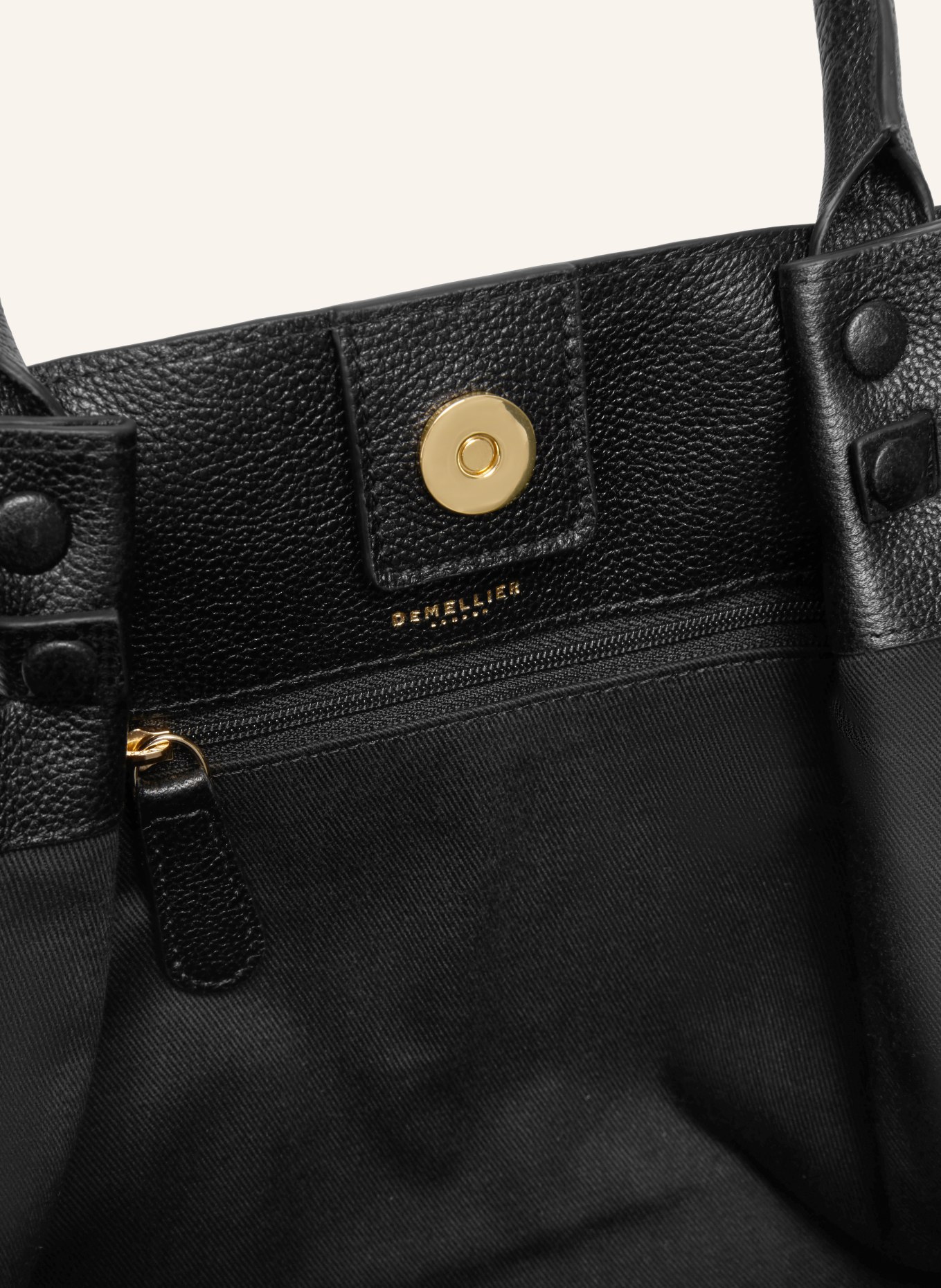 DEMELLIER THE MIDI NEW YORK handbag: BLACK
