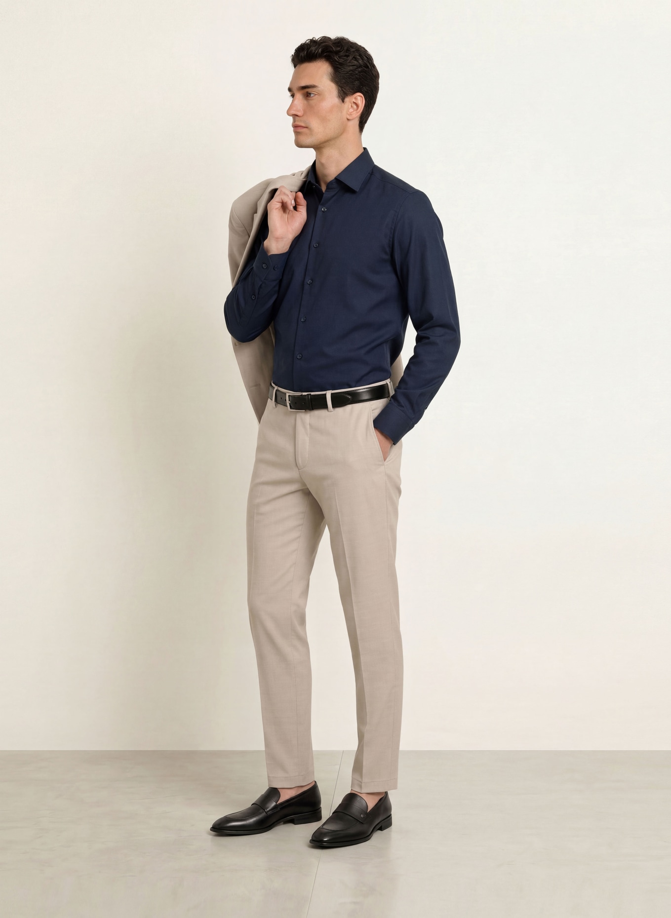 OLYMP Jersey shirt Level Five 24/Seven body fit: DARK BLUE