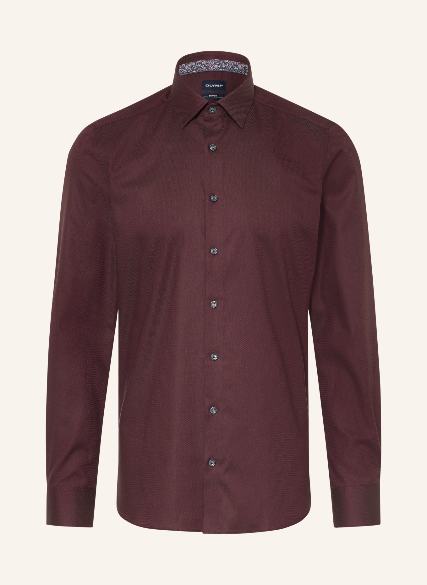 OLYMP Jerseyhemd Level Five 24/Seven body fit: DUNKELROT