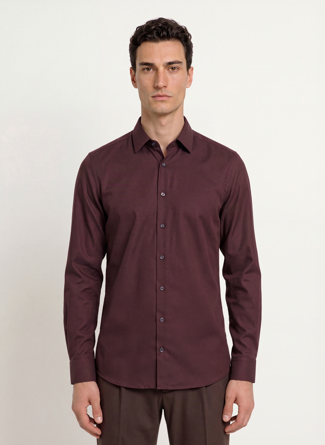 OLYMP Jerseyhemd Level Five 24/Seven body fit: DUNKELROT