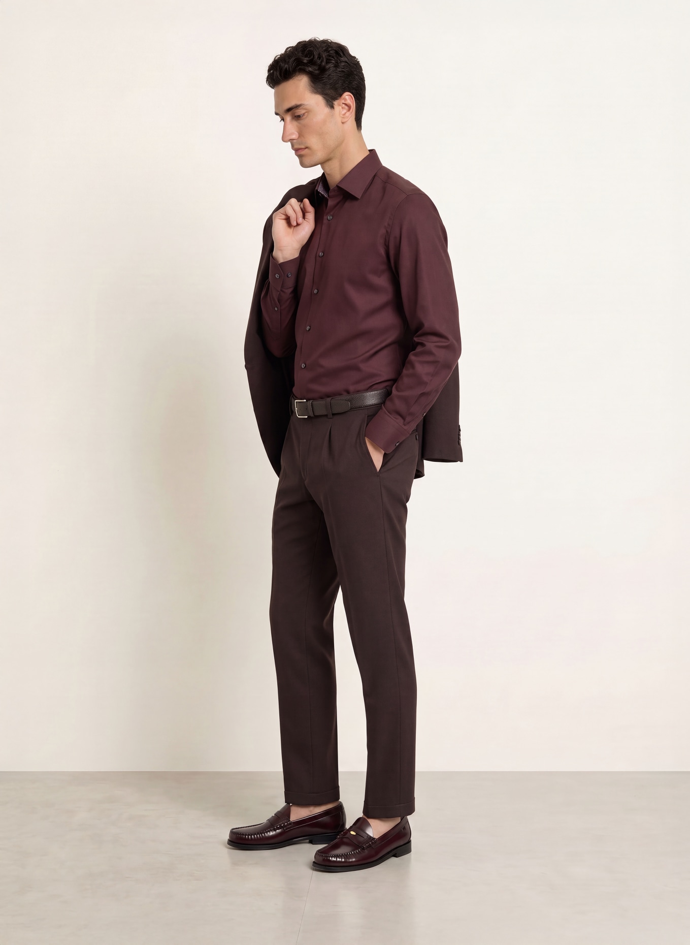 OLYMP Jerseyhemd Level Five 24/Seven body fit: DUNKELROT