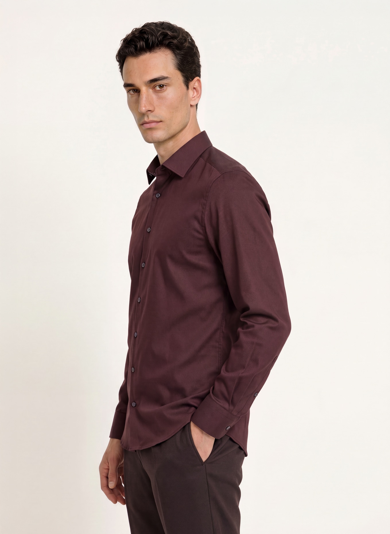 OLYMP Jerseyhemd Level Five 24/Seven body fit: DUNKELROT