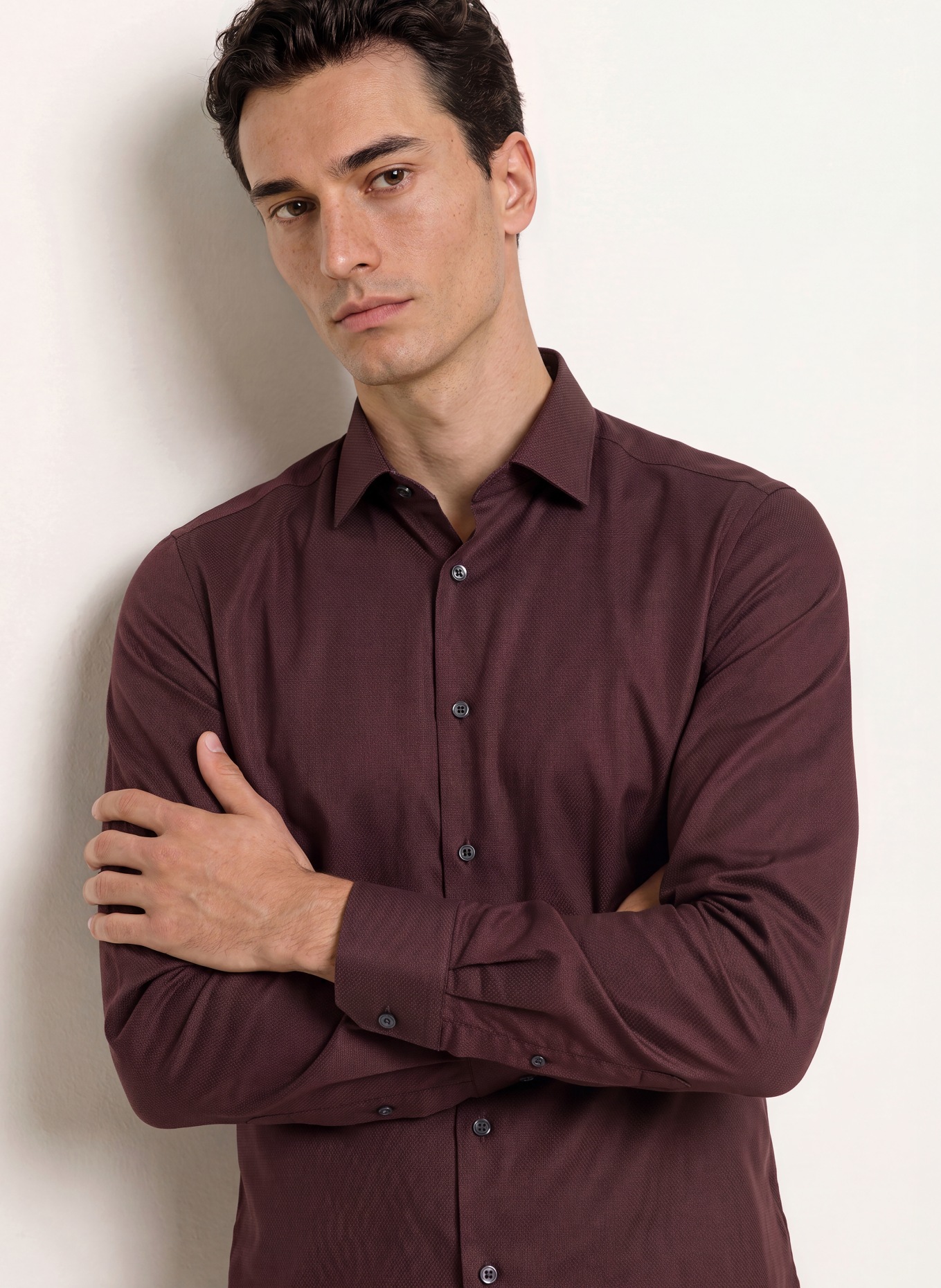 OLYMP Jerseyhemd Level Five 24/Seven body fit: DUNKELROT