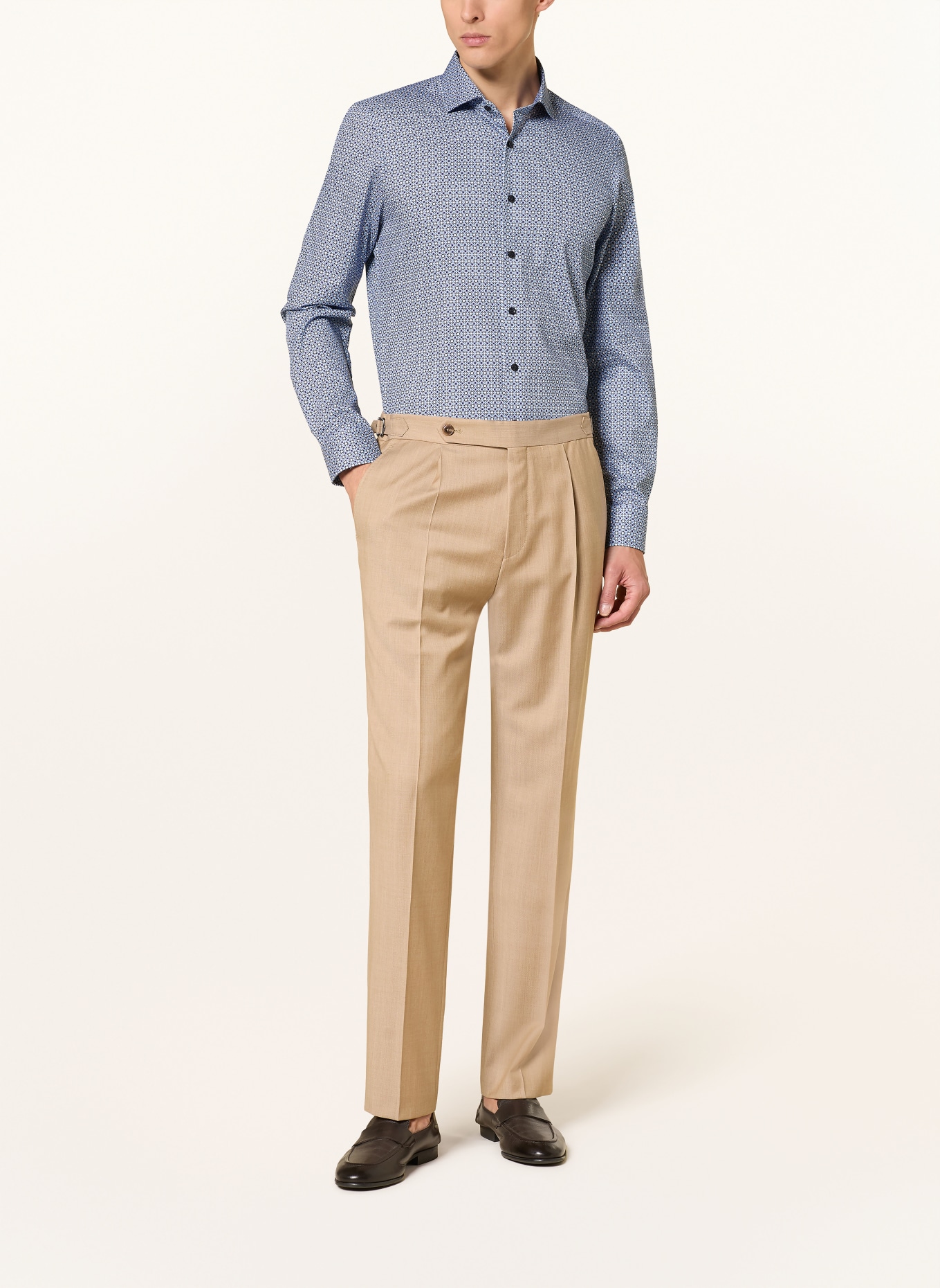 OLYMP Jerseyhemd Level Five 24/Seven body fit: HELLBLAU / DUNKELBLAU / WEISS