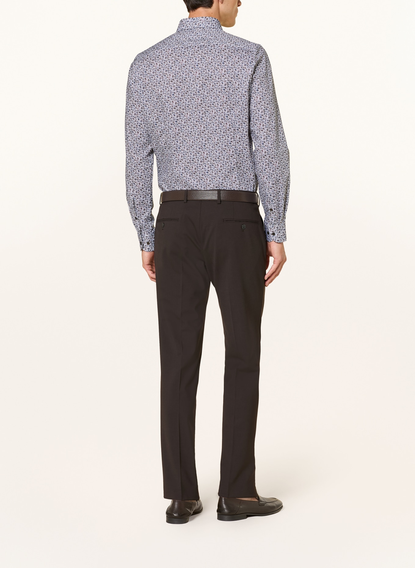OLYMP Jerseyhemd Level Five 24/Seven body fit: BRAUN / DUNKELBLAU / WEISS