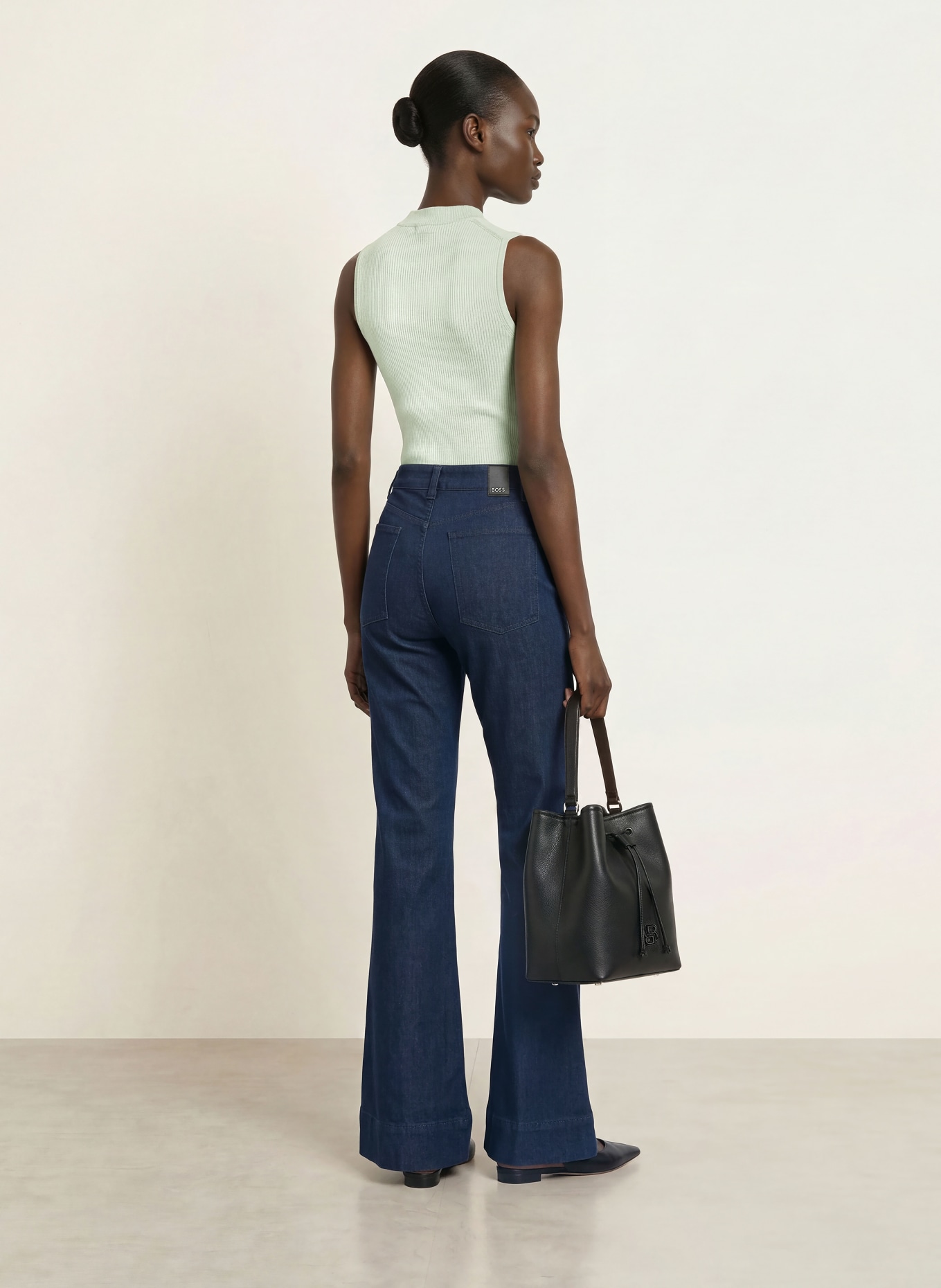 BOSS Knit top FESKIES: LIGHT GREEN