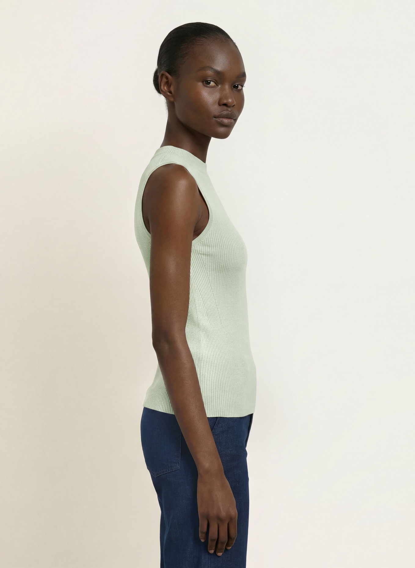 BOSS Knit top FESKIES: LIGHT GREEN