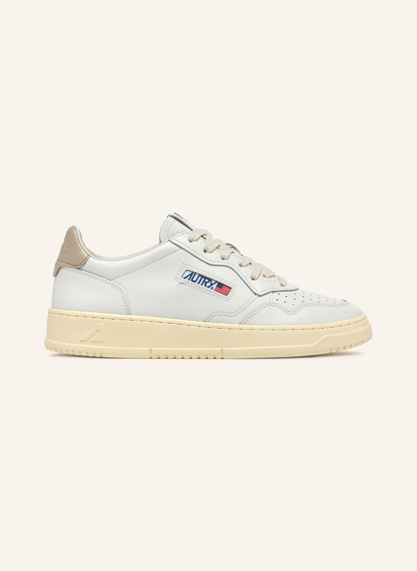AUTRY Sneaker MEDALIST LOW LL: WEISS / BEIGE