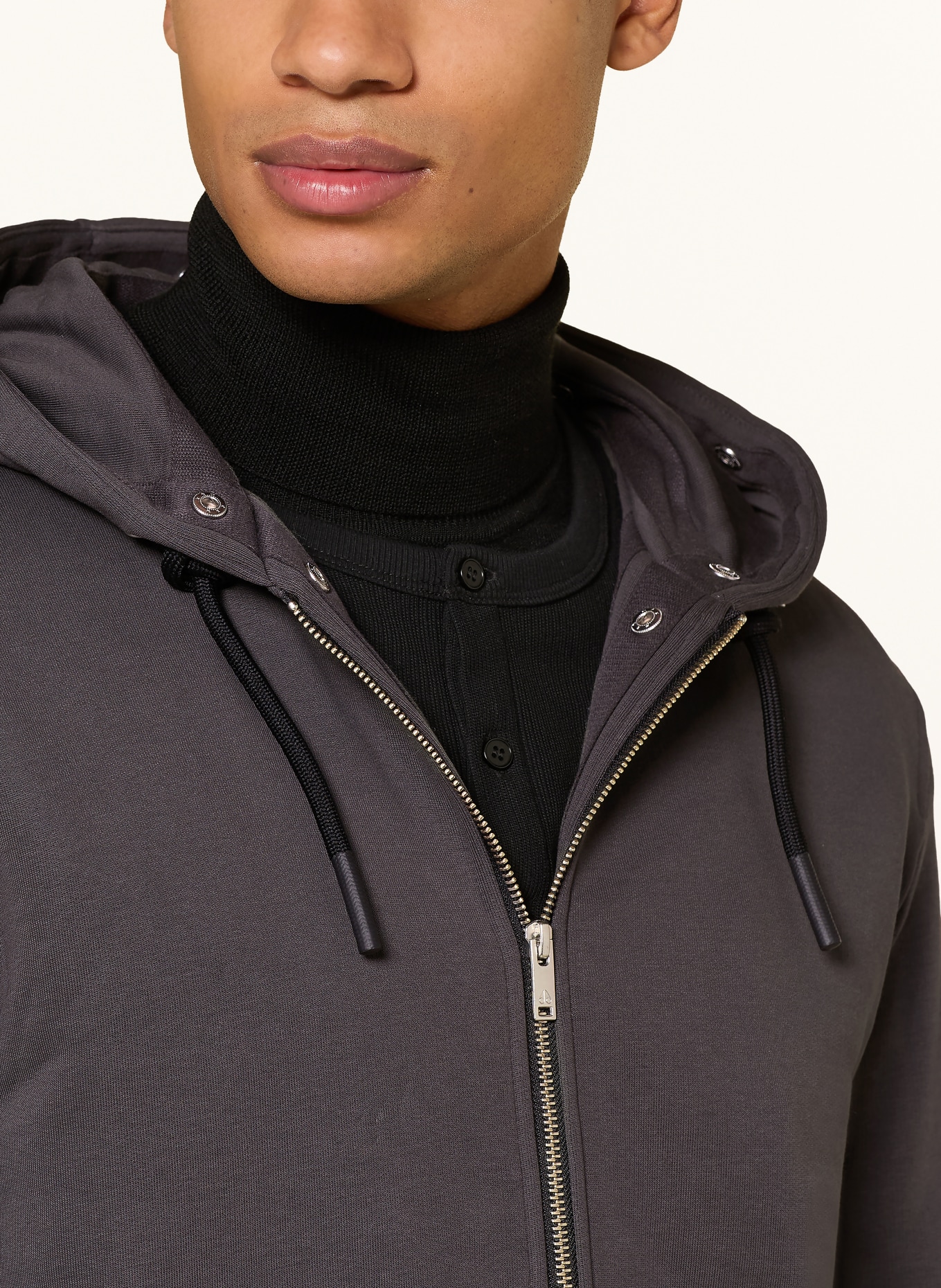 MOOSE KNUCKLES Sweat jacket BUNNY: DARK GRAY