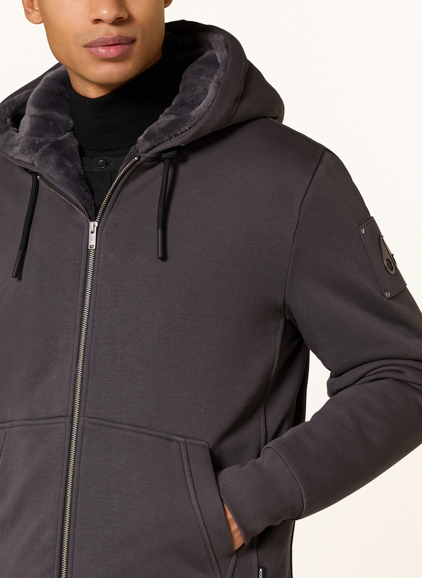 MOOSE KNUCKLES Sweat jacket BUNNY: DARK GRAY