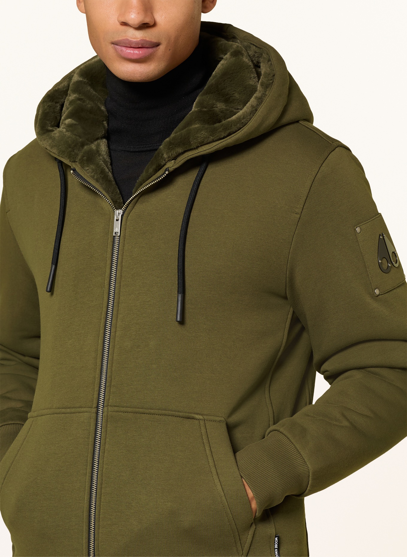 MOOSE KNUCKLES Sweatjacke BUNNY: OLIV