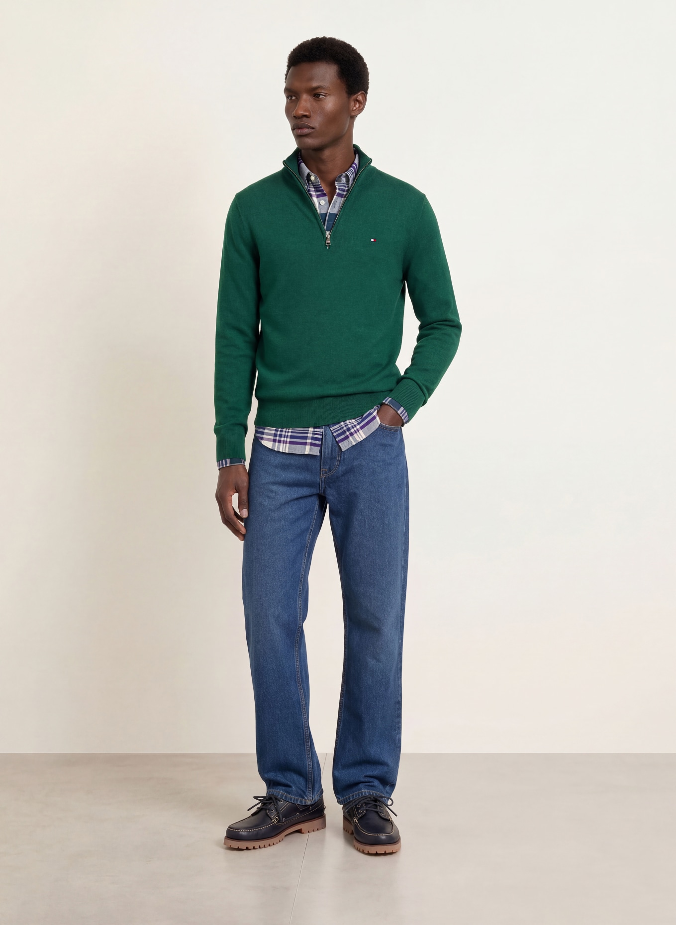 TOMMY HILFIGER Troyer: GRÜN