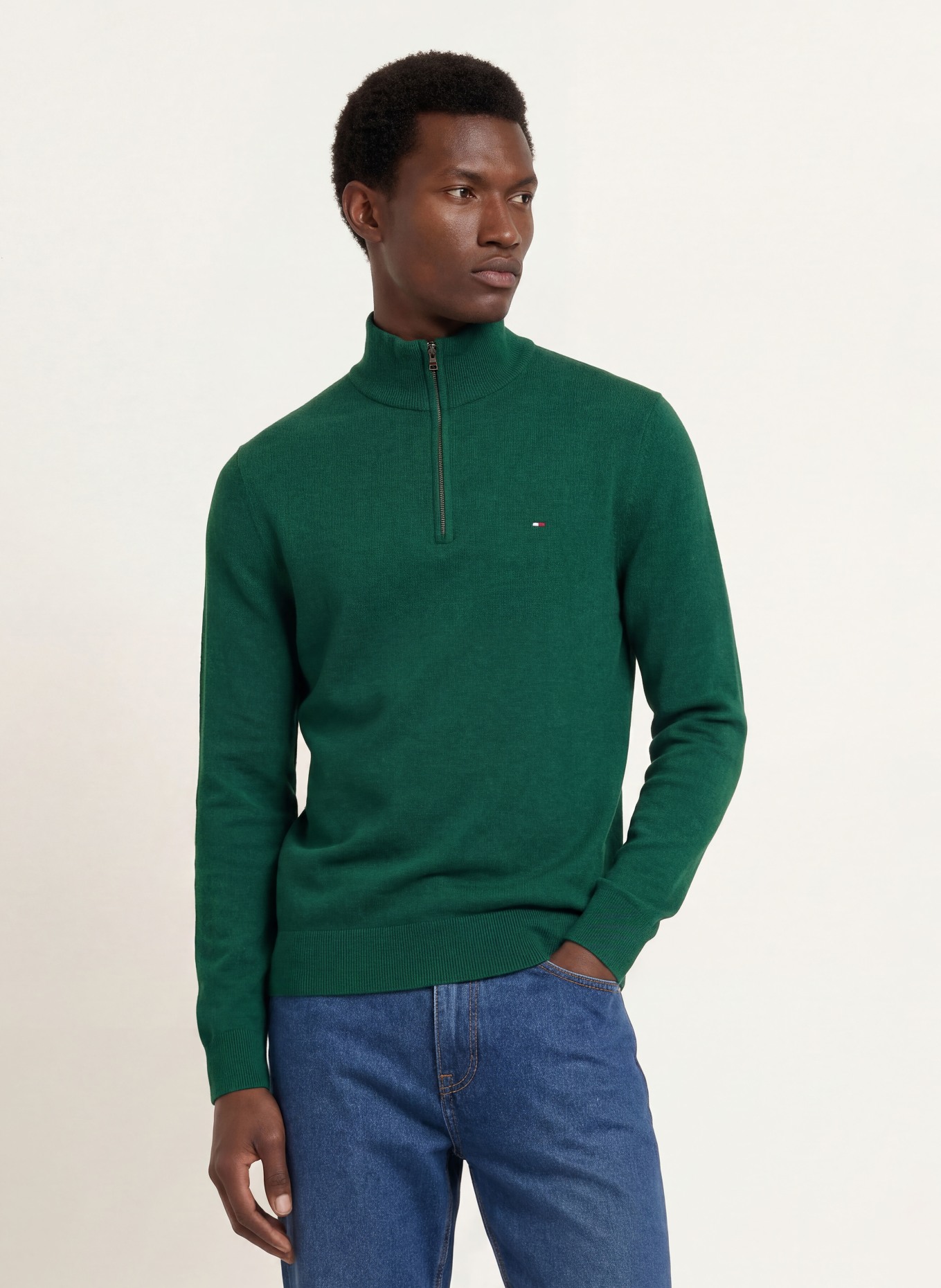 TOMMY HILFIGER Troyer: GRÜN