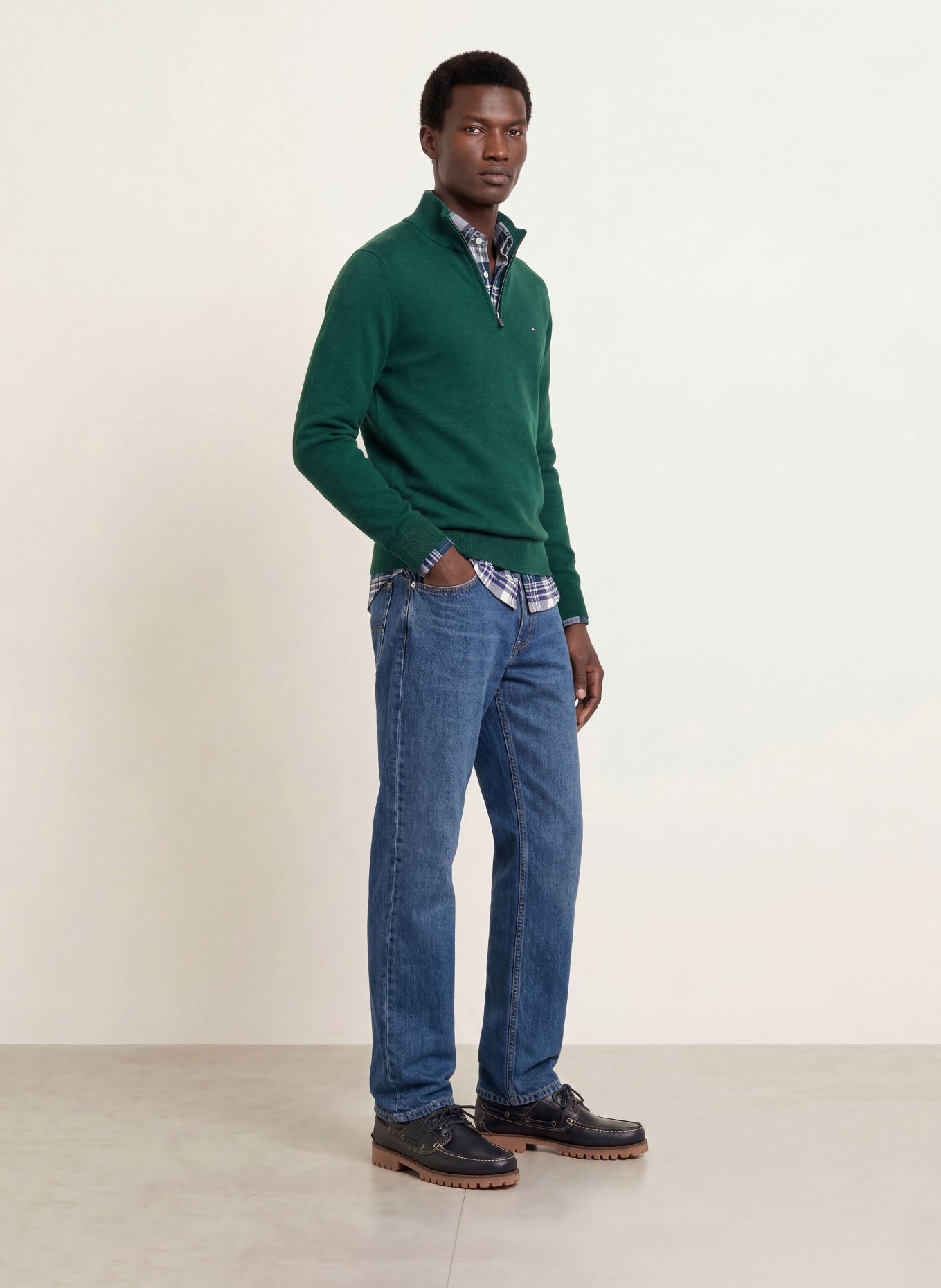 TOMMY HILFIGER Troyer: GRÜN