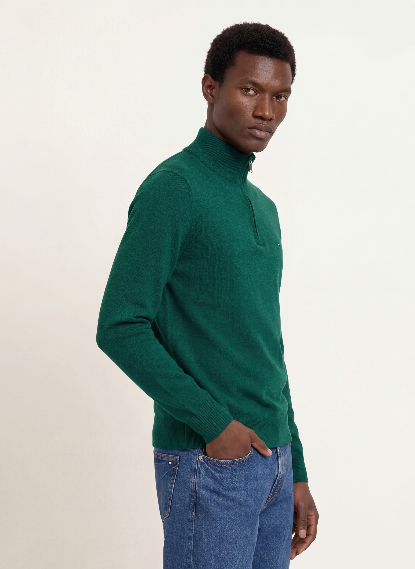 TOMMY HILFIGER Troyer: GRÜN