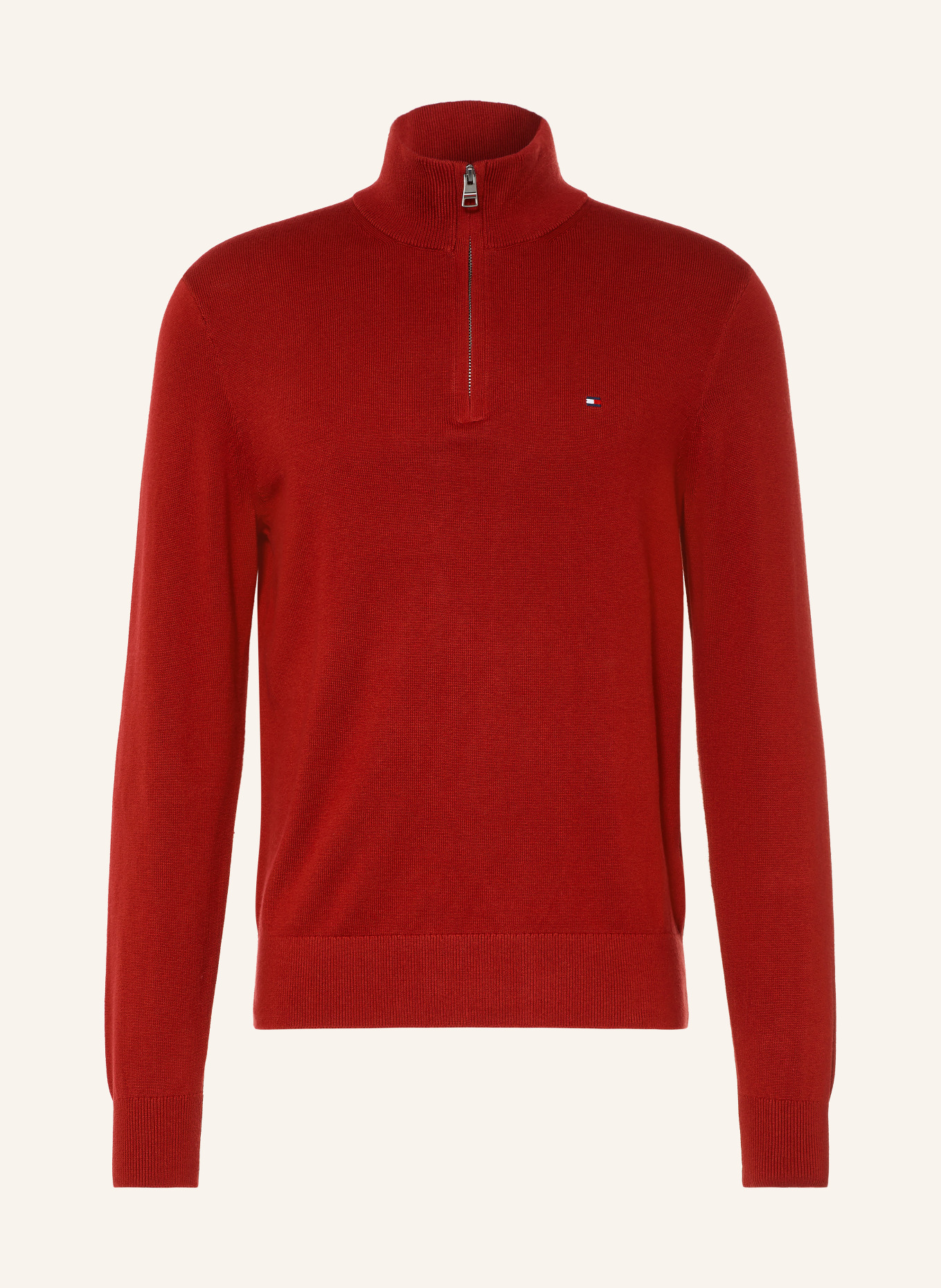 TOMMY HILFIGER Half-zip sweater: RED