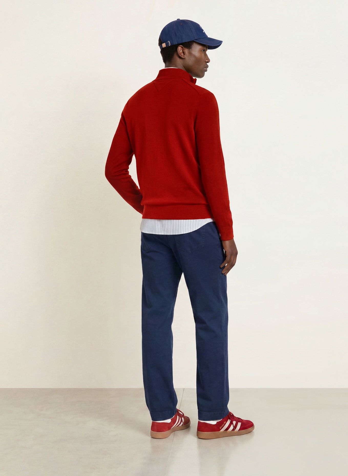 TOMMY HILFIGER Half-zip sweater: RED