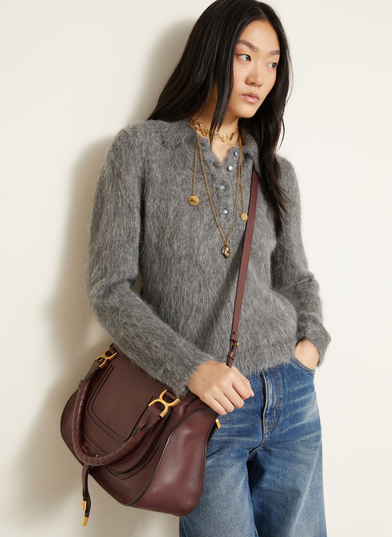 Chloé MARCIE handbag: 27M Crafty Brown
