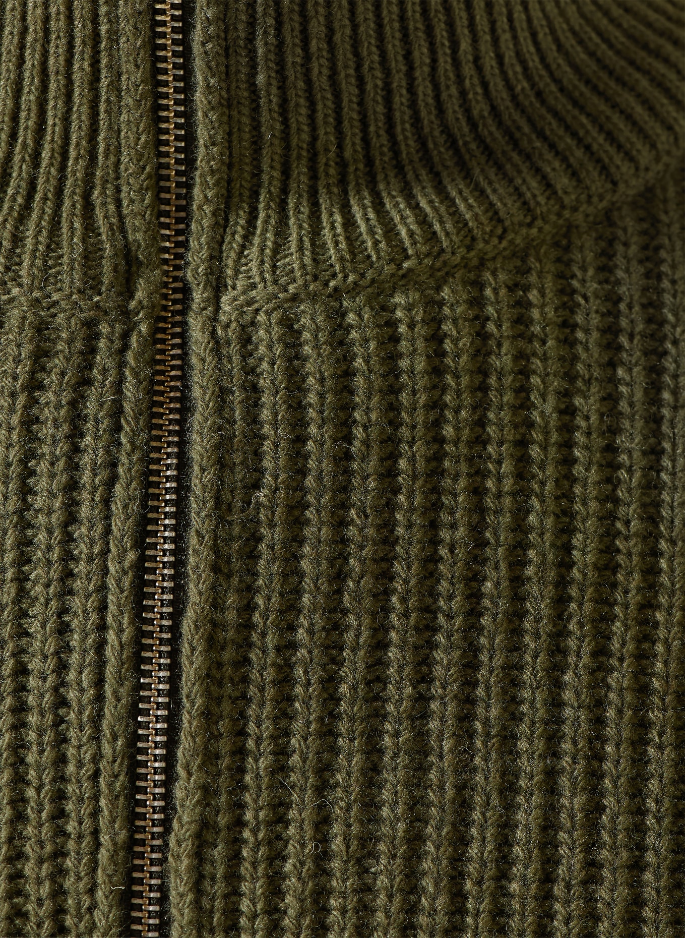 CLOSED Half-zip sweater: DARK GREEN