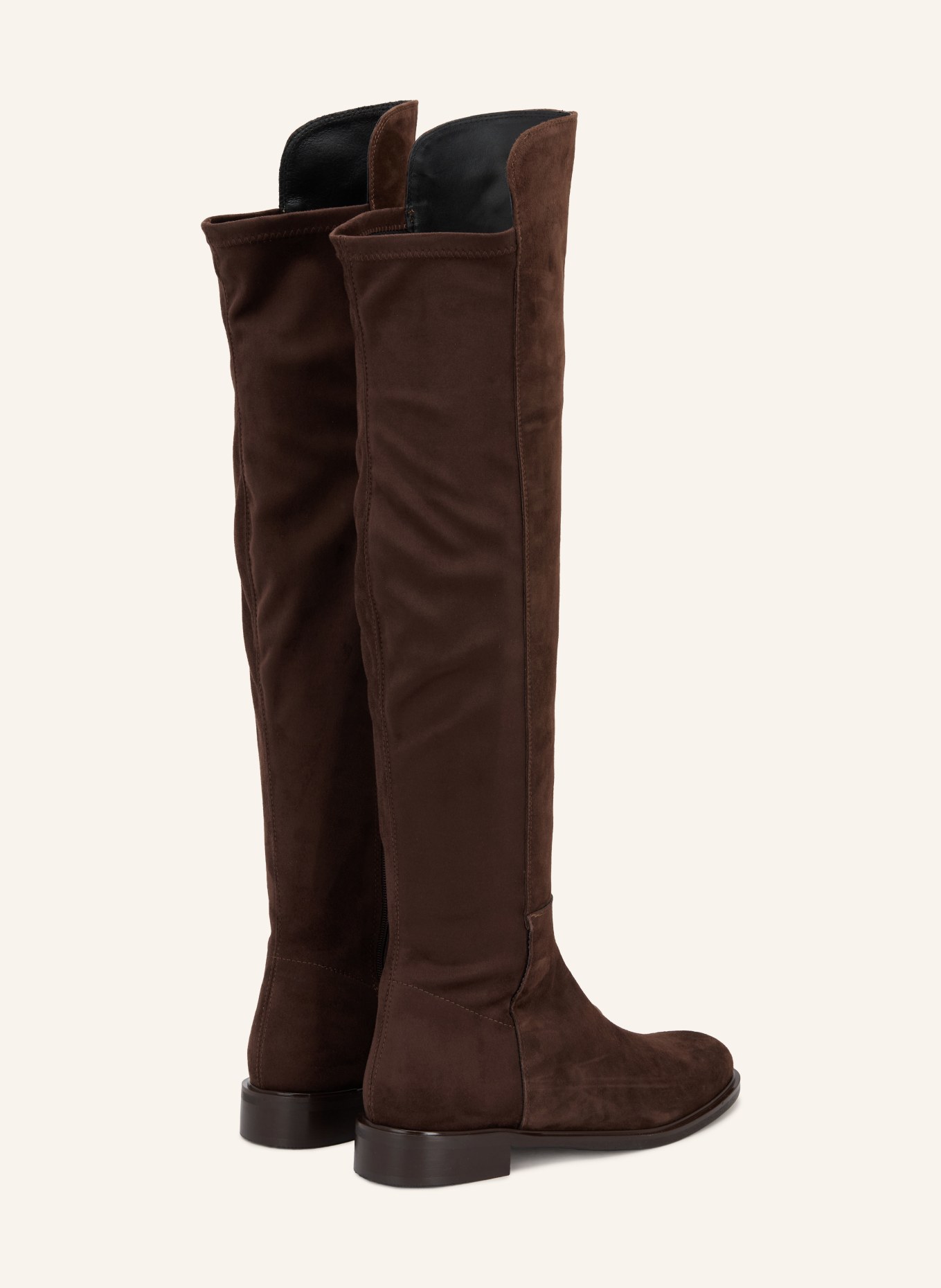 darling harbour Overknee boots: DARK BROWN / SILVER