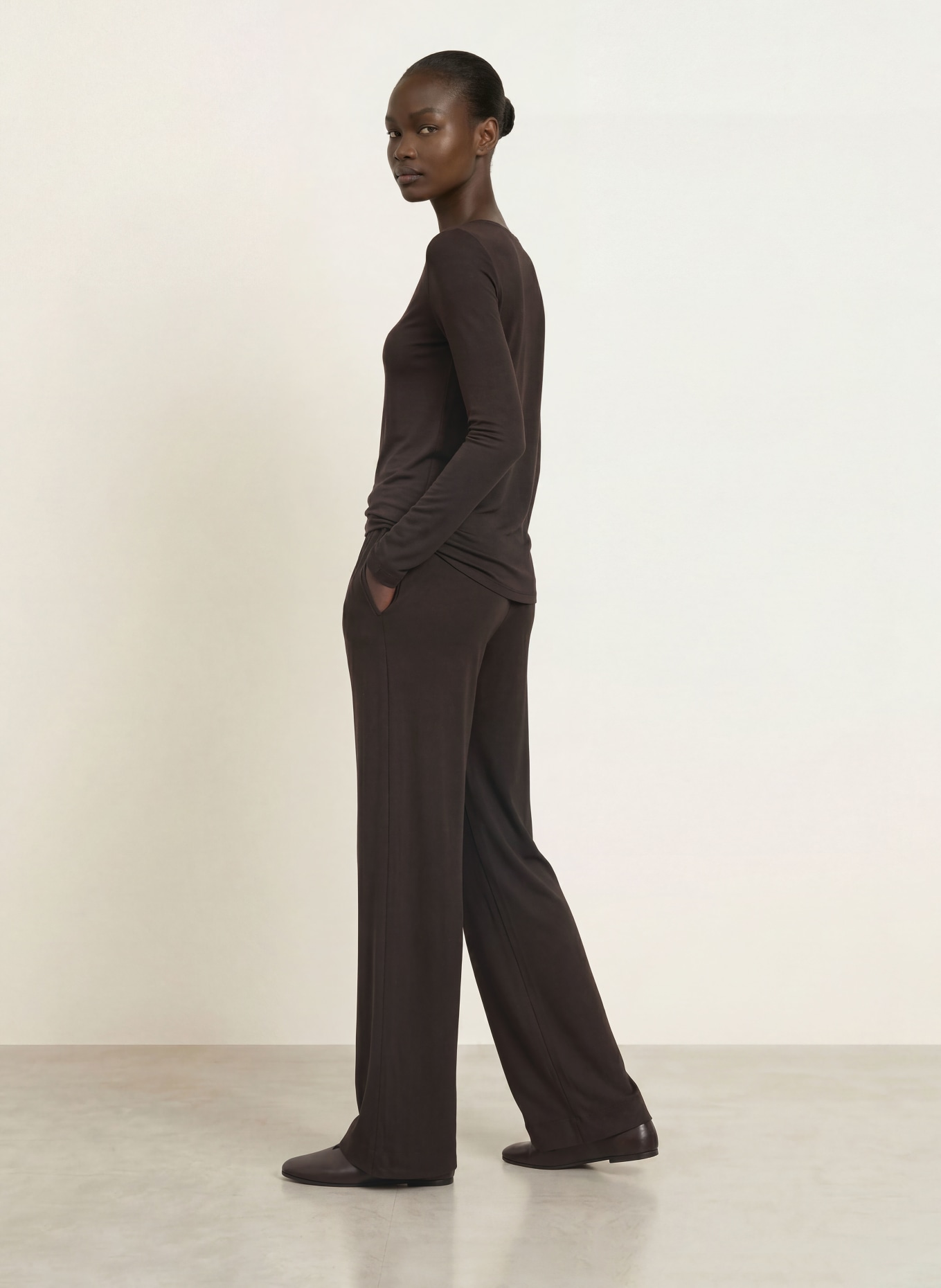 MAJESTIC FILATURES Pants: DARK BROWN