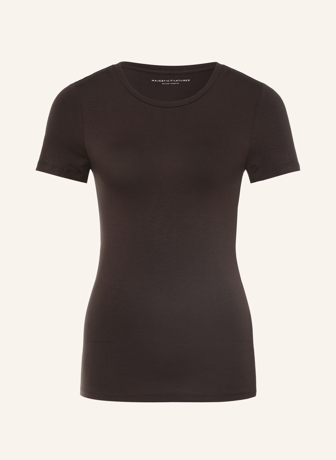 MAJESTIC FILATURES T-shirt: CIEMNOBRĄZOWY