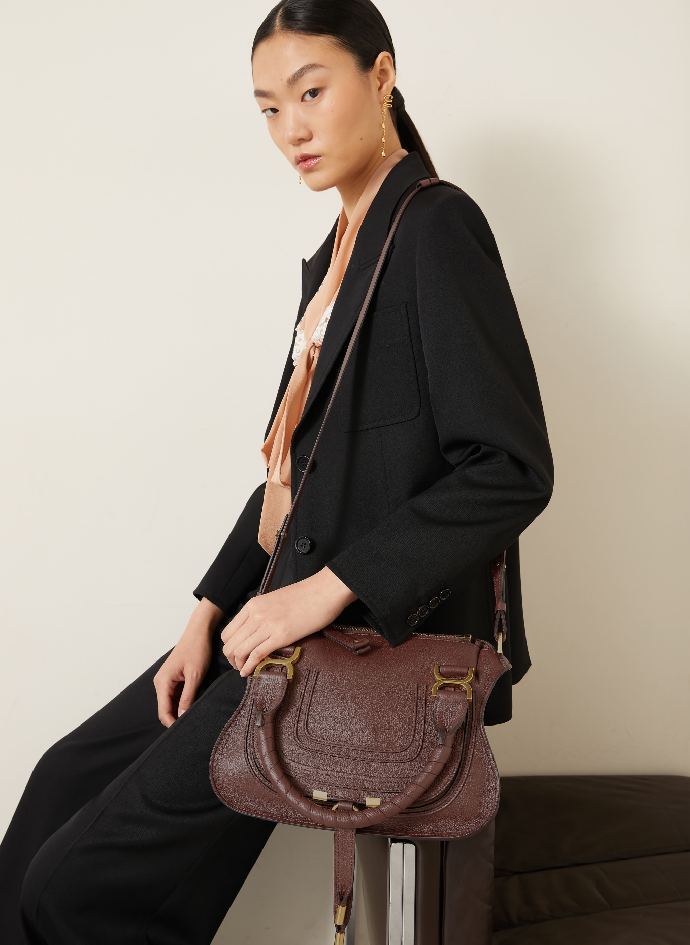 Chloé Handbag MARCIE: 27M Crafty Brown