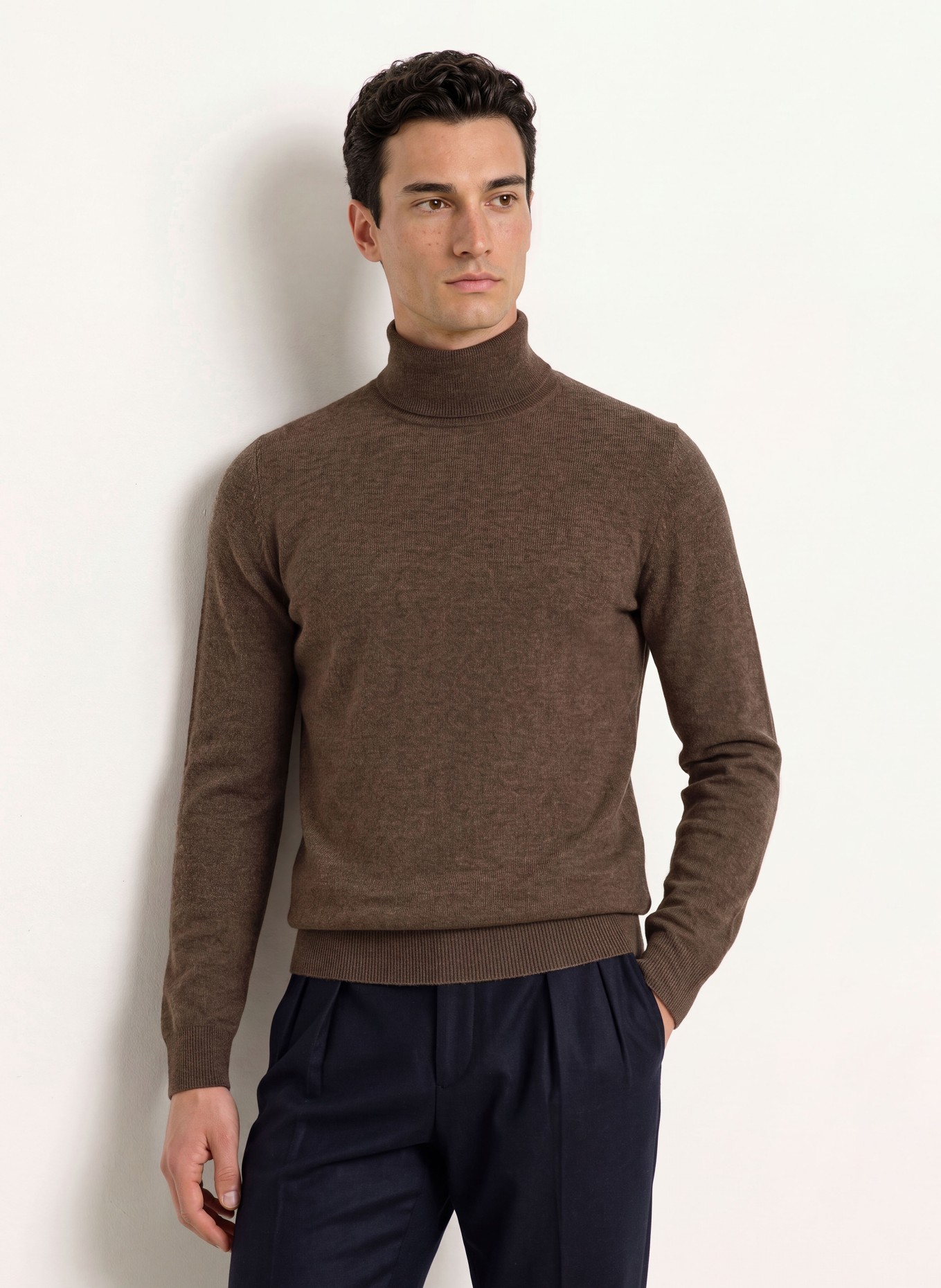 GRAN SASSO Rollkragenpullover: BRAUN