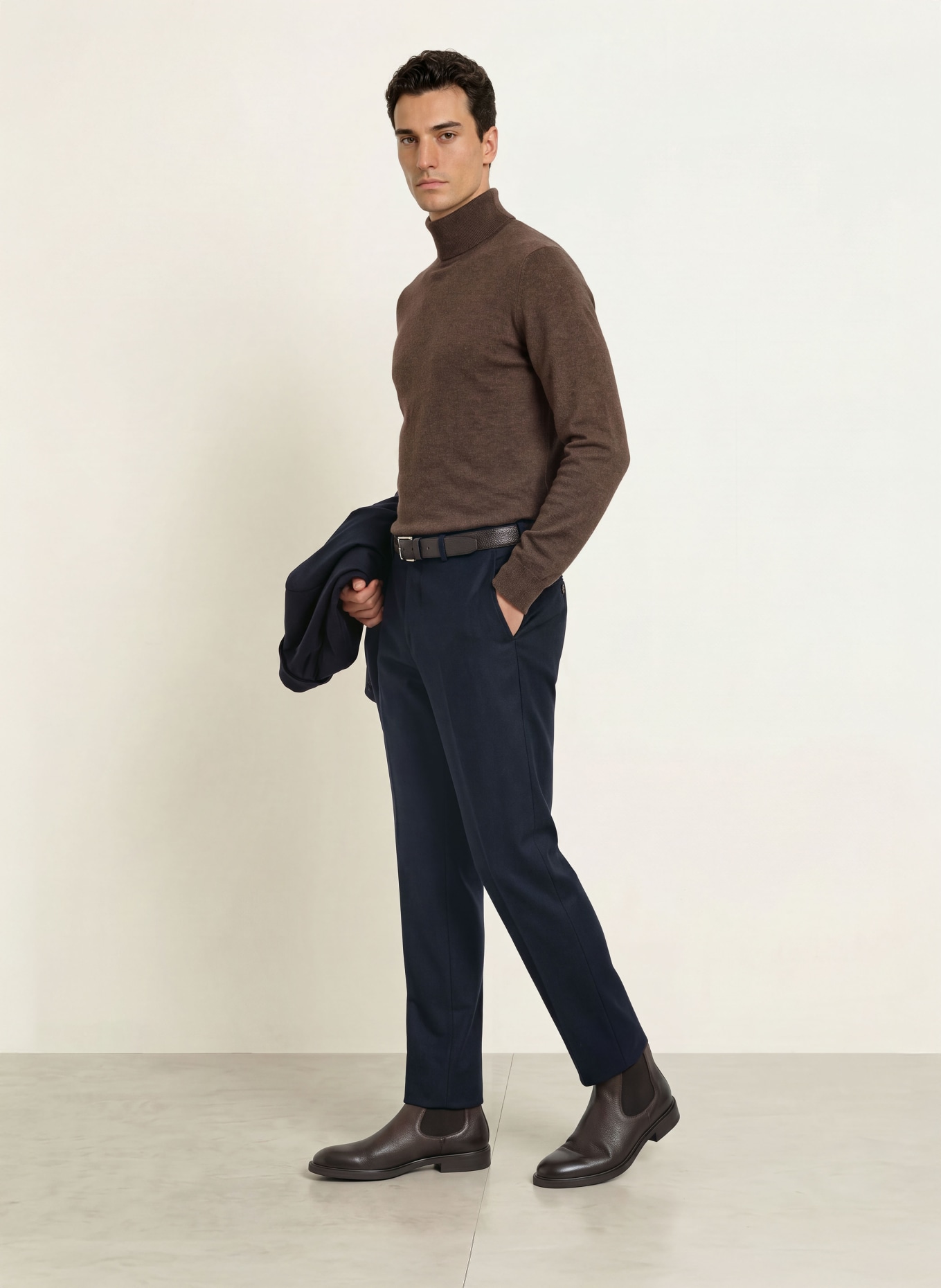GRAN SASSO Rollkragenpullover: BRAUN