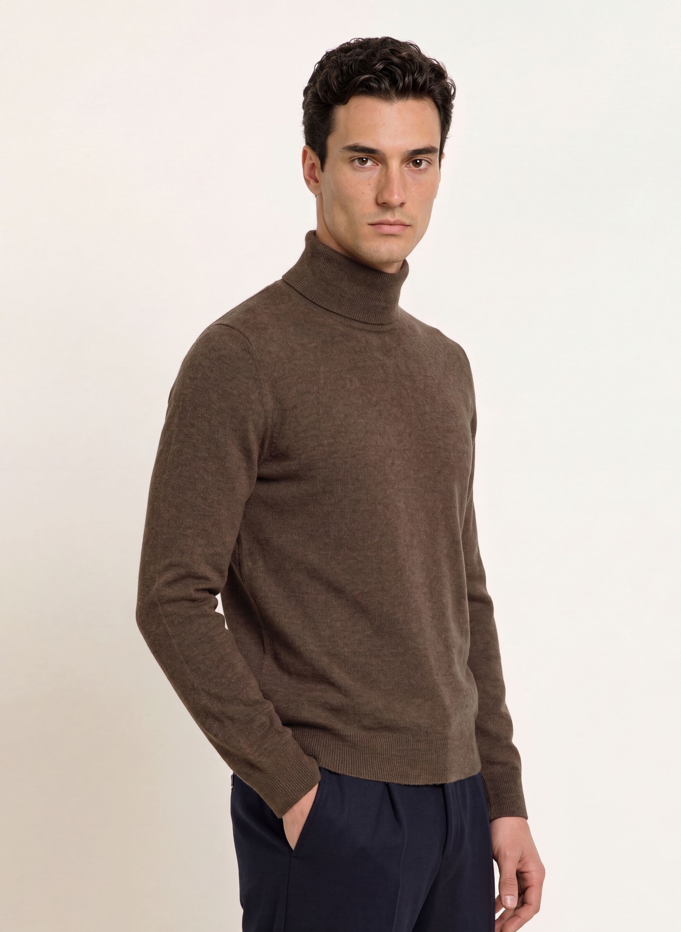 GRAN SASSO Rollkragenpullover: BRAUN