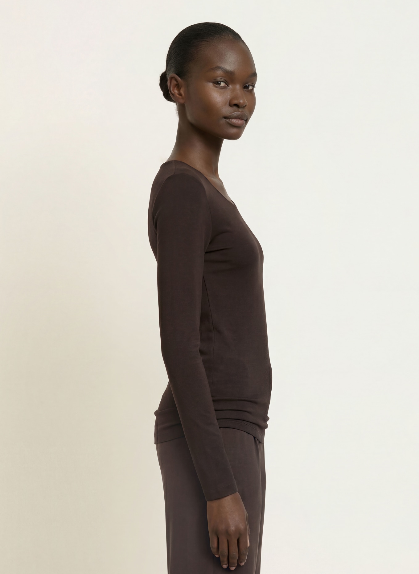 MAJESTIC FILATURES Longsleeve: DUNKELBRAUN