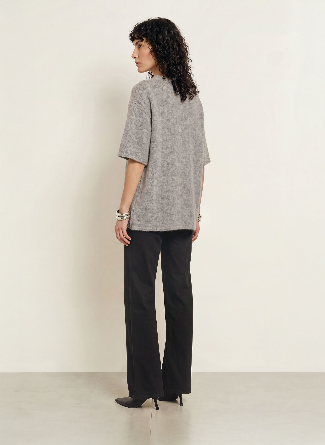 by Aylin Koenig Strickshirt HARRY mit Alpaka: HELLGRAU