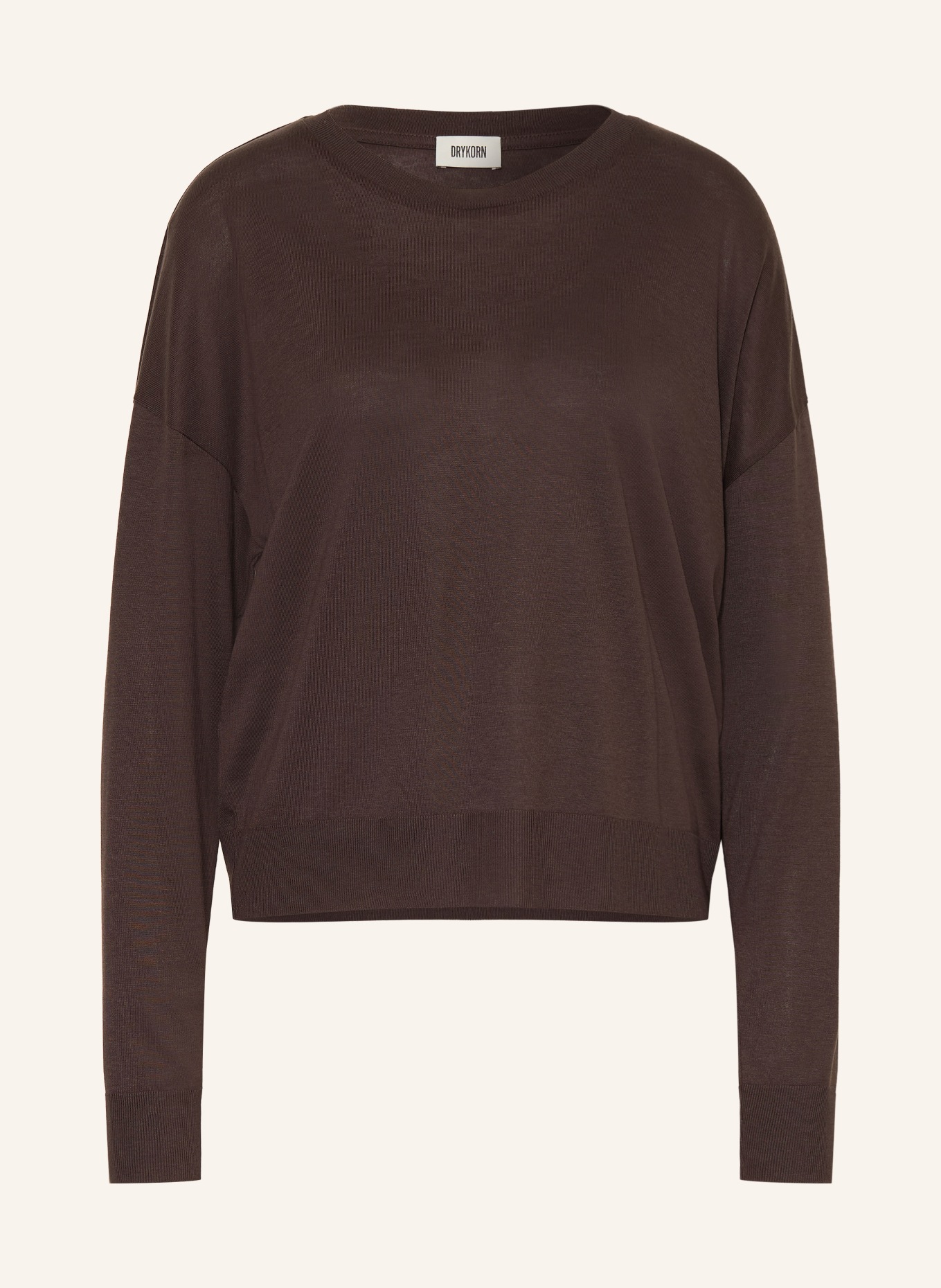 DRYKORN T-shirt à manches longues CESIDIE: MARRON FONCÉ